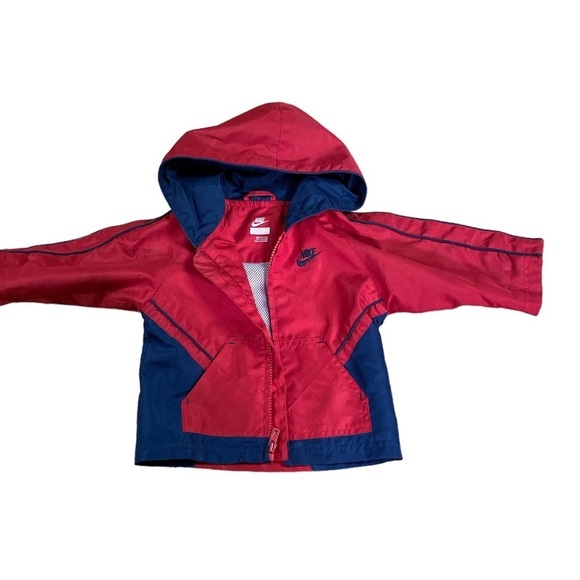 COPY - Nike boy infant 12 months windbreaker jacket red navy - Picture 1 of 2